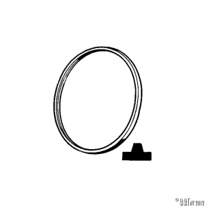 Rubber between wing and headlight, as pair