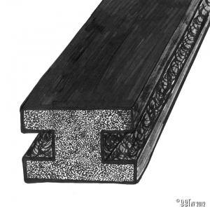 Rubber, around engine compartment, foam rubber German quality