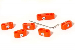 Spark plug wire retainers red