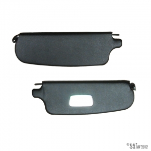 Sun visors, pair, black, mirror