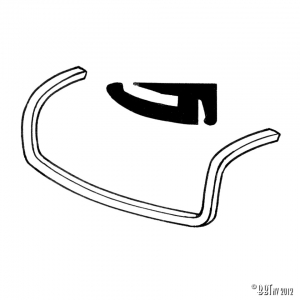 Rear deck lid rubber, each