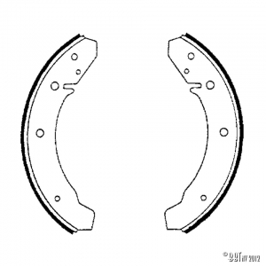 Brake shoes rear Type1 64-68